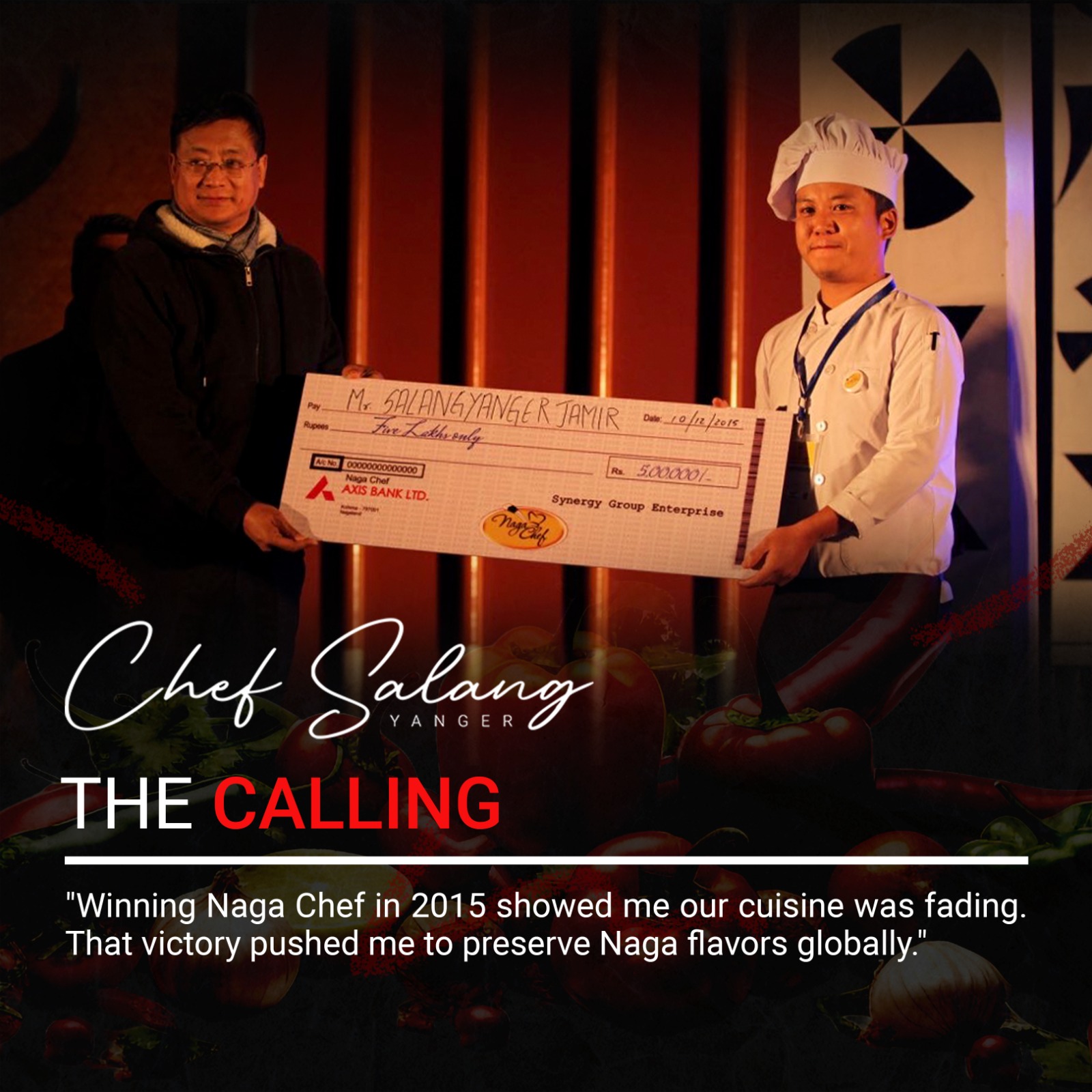 Chef Salang Yanger in his kitchen