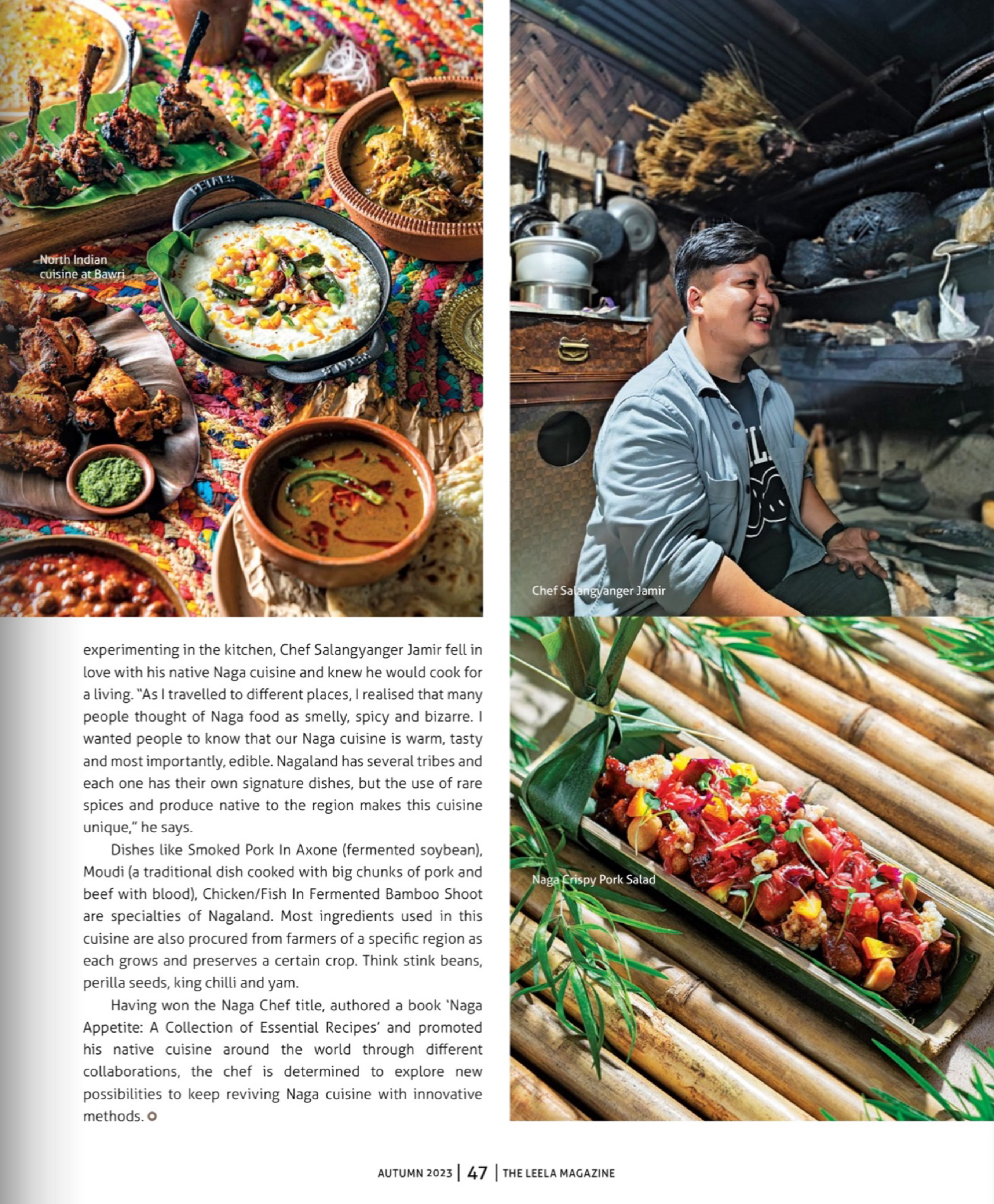 Magazine feature of Chef Salang Yanger